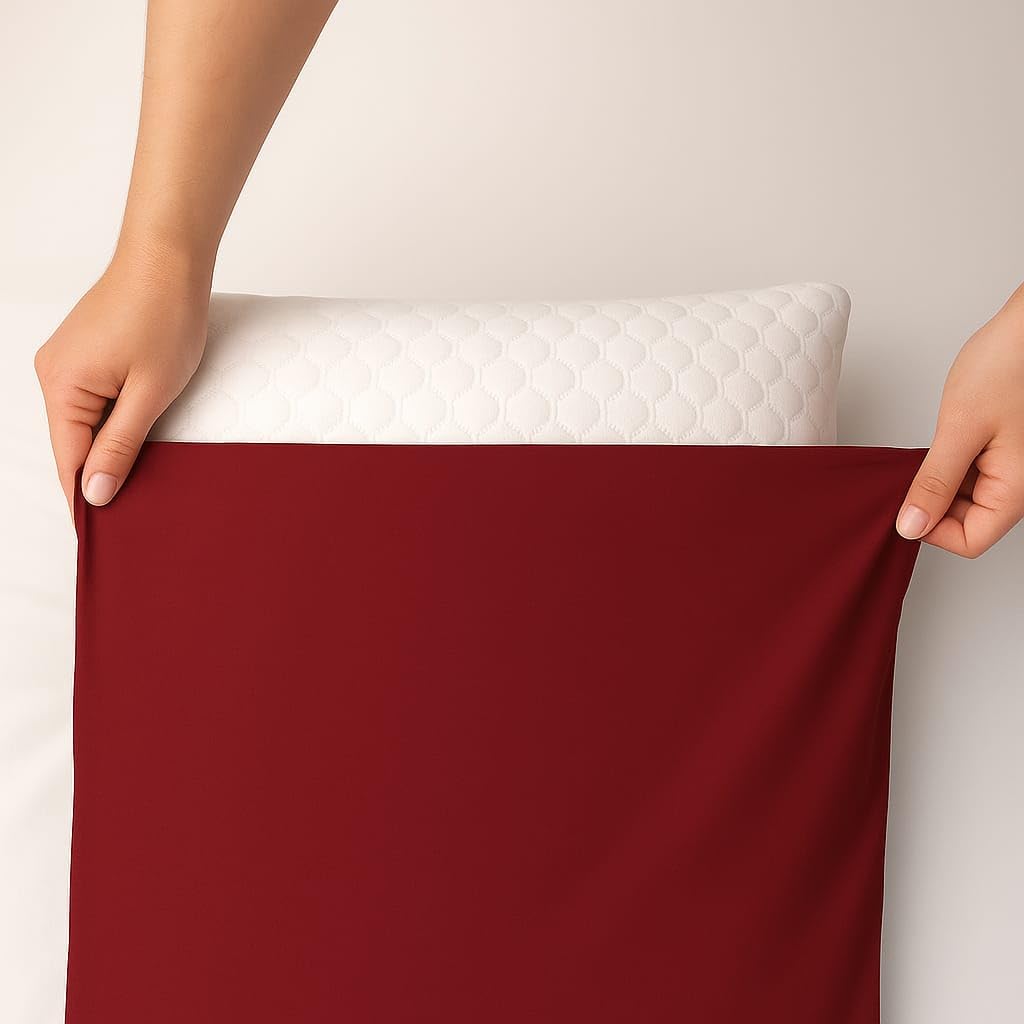 Set 2 Federe Cuscino 50x80 cm – 100% Cotone Morbido e Traspirante – Antipiega, Antiacaro, Lavabili – Naturale per Letto Singolo o Matrimoniale"