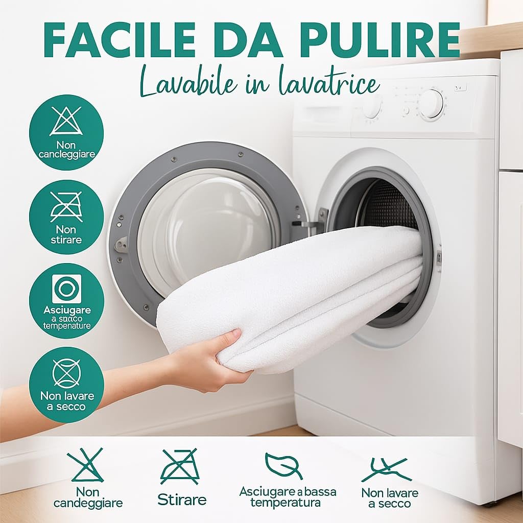 Coprimaterasso Impermeabile – Protezione Per Materasso-Traspirante, Antiacaro – Protezione Letto Lavabile, Top in Spugna Morbida, Vestibilità con Angoli Elasticizzati