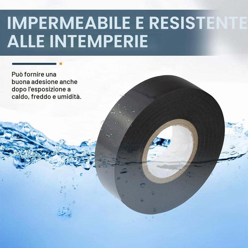 Ali Brothers Nastro isolante da 1.9 cm x 18.3 m, 3 unità, confezione da 1, nero, ottimo per attività e riparazioni domestiche di fai da te, elettriche, automobilistiche e di attrezzature