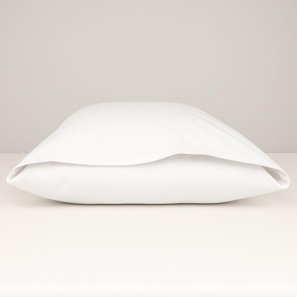 Set 2 Federe Cuscino 50x80 cm – 100% Cotone Morbido e Traspirante – Antipiega, Antiacaro, Lavabili – Naturale per Letto Singolo o Matrimoniale"