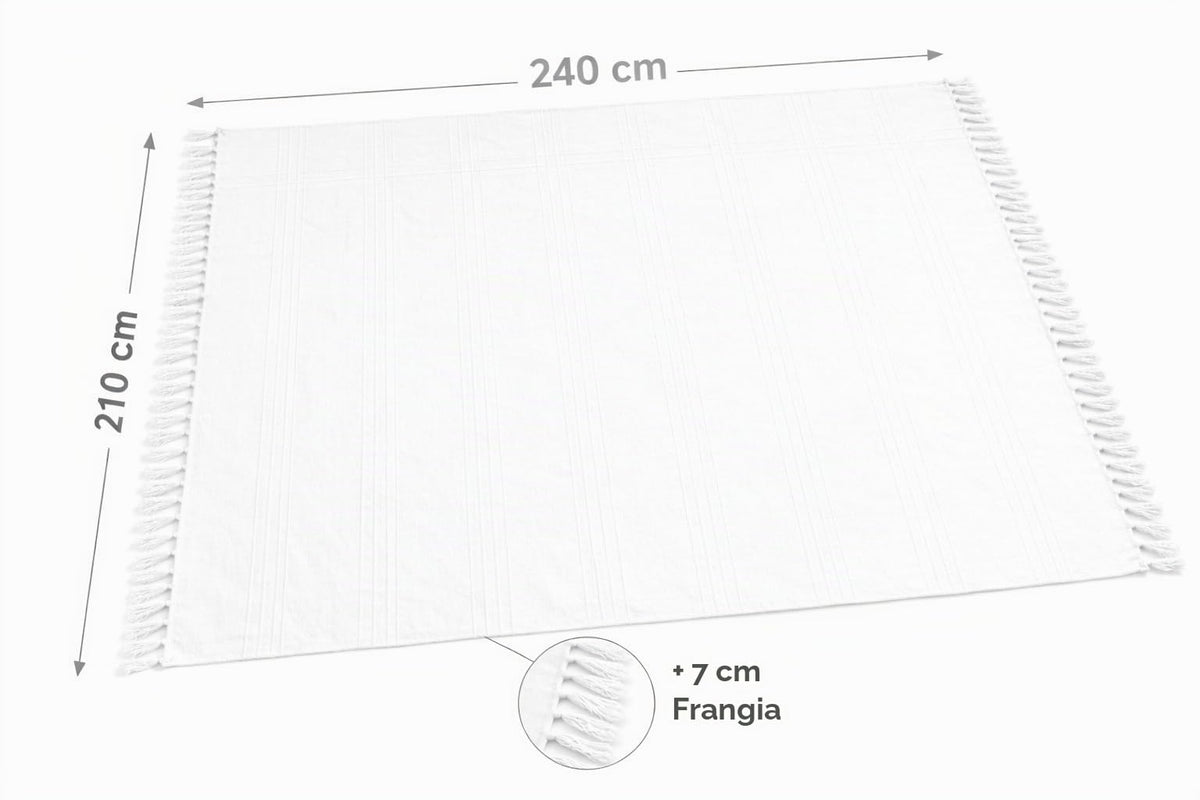 Telo Copritutto 100% Cotone Made in India 210x240 cm + Frange 7 cm – Copridivano Universale, Copriletto Matrimoniale, Coprimuro Boho, Telo Parete, Coperta Estiva Leggera, Telo Arredo Multiuso