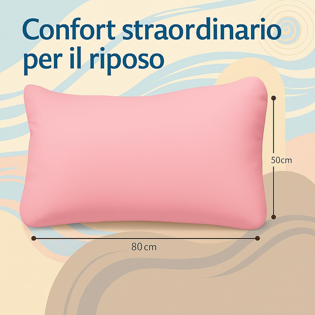 Set 2 Federe Cuscino 50x80 cm – 100% Cotone Morbido e Traspirante – Antipiega, Antiacaro, Lavabili – Naturale per Letto Singolo o Matrimoniale"