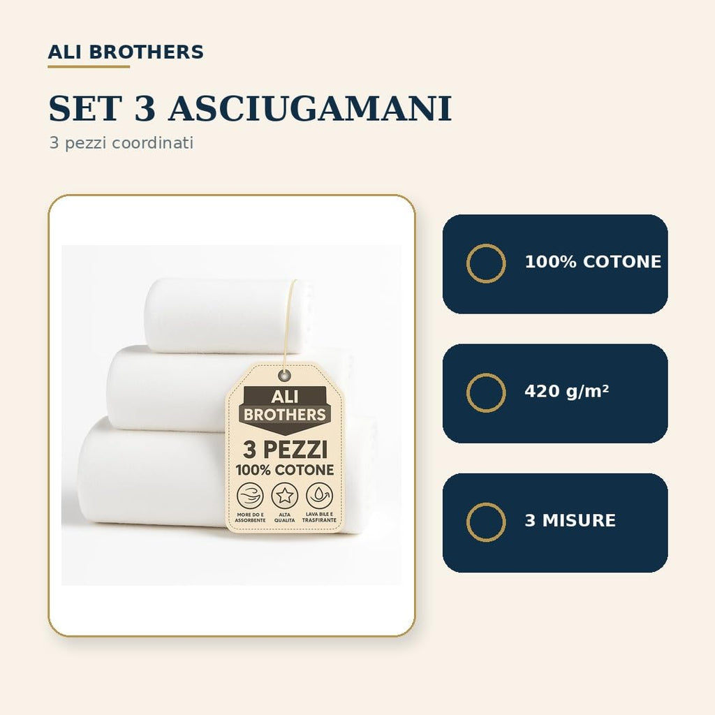 Ali Brothers Telo Doccia Grande 100x160 cm – 100% Cotone Morbido e Assorbente – Asciugamano Bagno Unisex – Lavabile, Spugna Alta Qualità, Uso Quotidiano o Spa