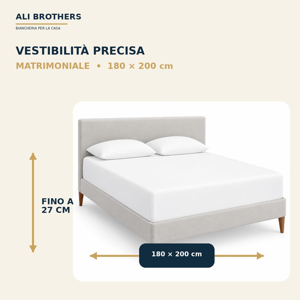 Coprimaterasso Impermeabile – Protezione Per Materasso-Traspirante, Antiacaro – Protezione Letto Lavabile, Top in Spugna Morbida, Vestibilità con Angoli Elasticizzati