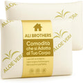 Cuscino Memory Foam Aloe Vera – Ortopedico, Antiacaro, Ergonomico – Federa Traspirante Lavabile – Supporto Collo e Cervicale per Dormire,Ideale per Dolore al Collo ,H 13CM,H15CM (1, 42x72cm h13cm)