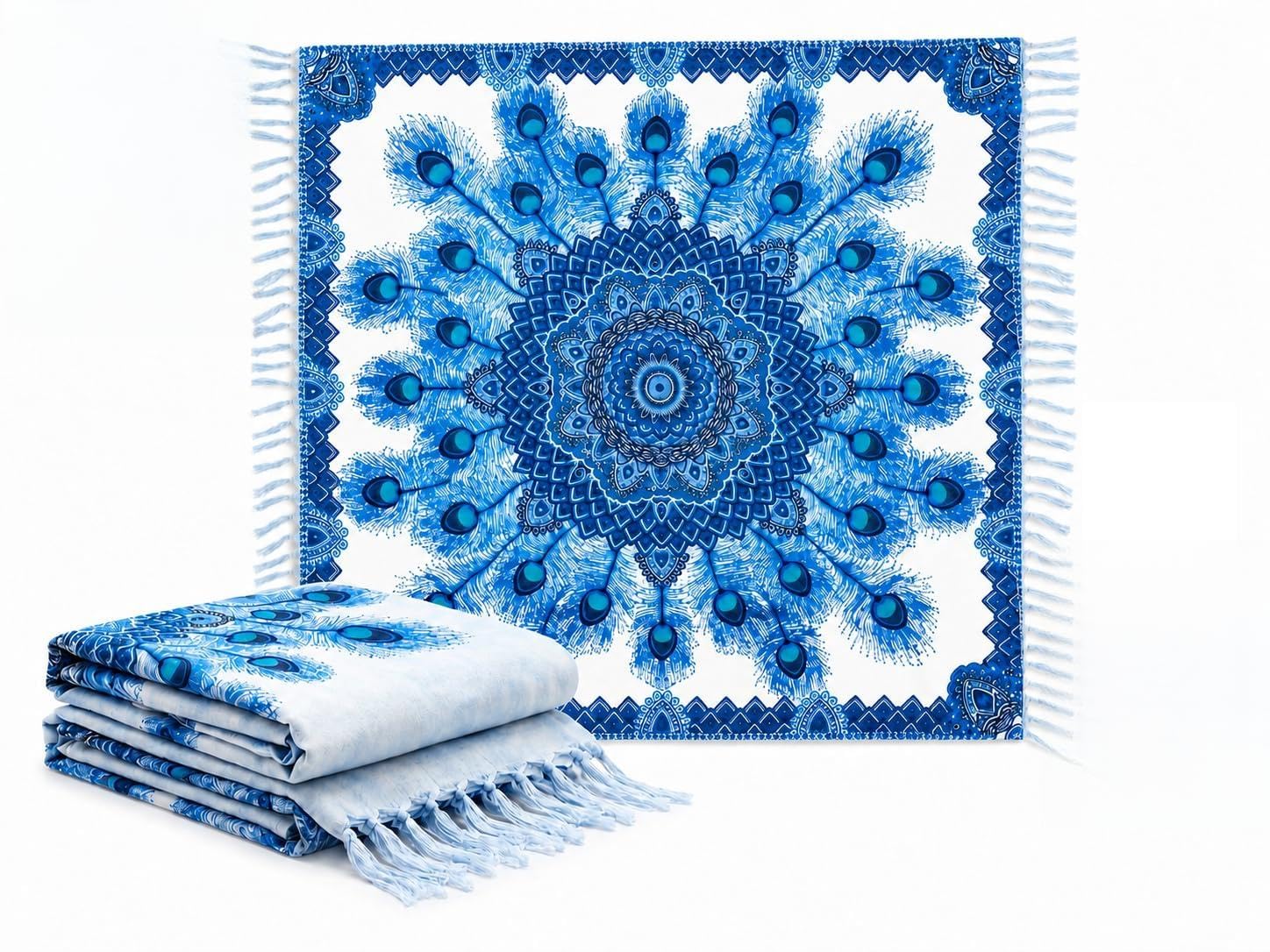Ali Brothers Telo Mare Grande, cotone 210x230 cm+7cm frange| Telo Spiaggia antisabbia | Asciugamano Mare Fouta, frange e angoli - Pareo Donna Uomo Ragazzi | Pic Nic Beach Towel Coperta, lungo leggero