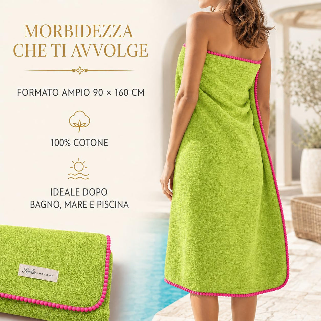 Ali Brothers Telo Mare 90x160 cm in Spugna Jacquard 100% Cotone-Morbido e assorbente, ideale per spiaggia, piscina, bagno e coprilettino da mare.