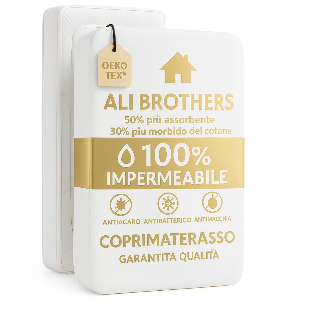 Coprimaterasso Impermeabile – Protezione Per Materasso-Traspirante, Antiacaro – Protezione Letto Lavabile, Top in Spugna Morbida, Vestibilità con Angoli Elasticizzati