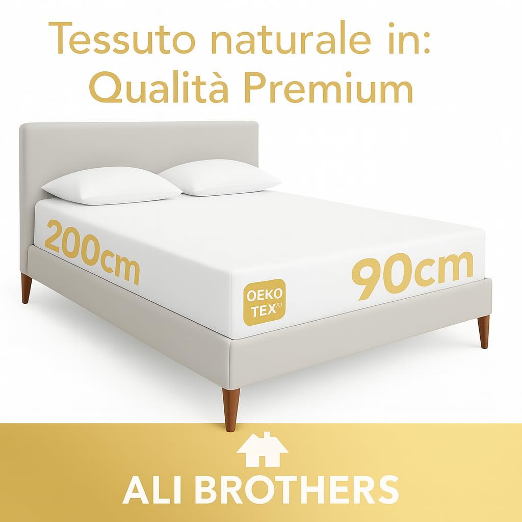 Coprimaterasso Impermeabile – Protezione Per Materasso-Traspirante, Antiacaro – Protezione Letto Lavabile, Top in Spugna Morbida, Vestibilità con Angoli Elasticizzati