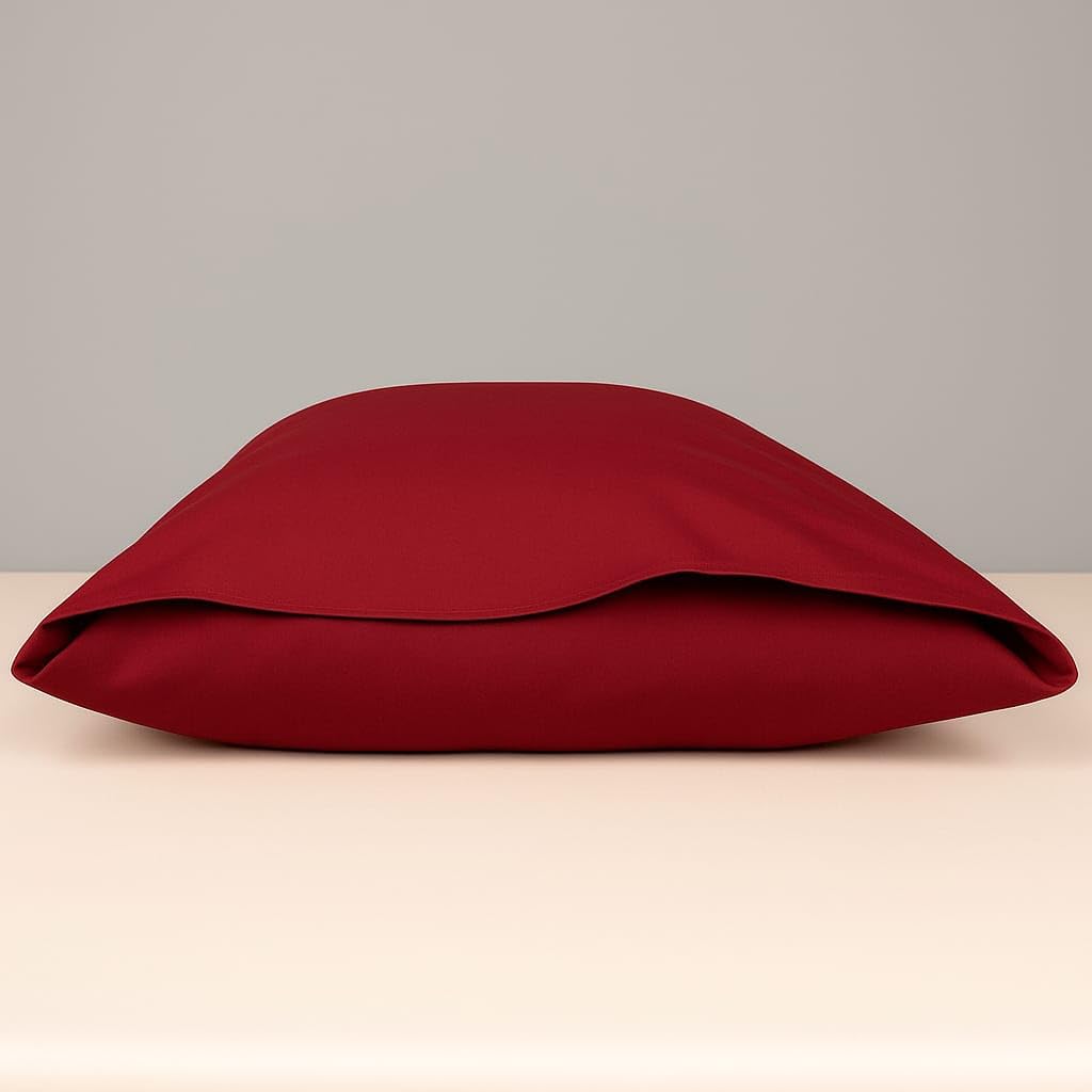 Set 2 Federe Cuscino 50x80 cm – 100% Cotone Morbido e Traspirante – Antipiega, Antiacaro, Lavabili – Naturale per Letto Singolo o Matrimoniale"