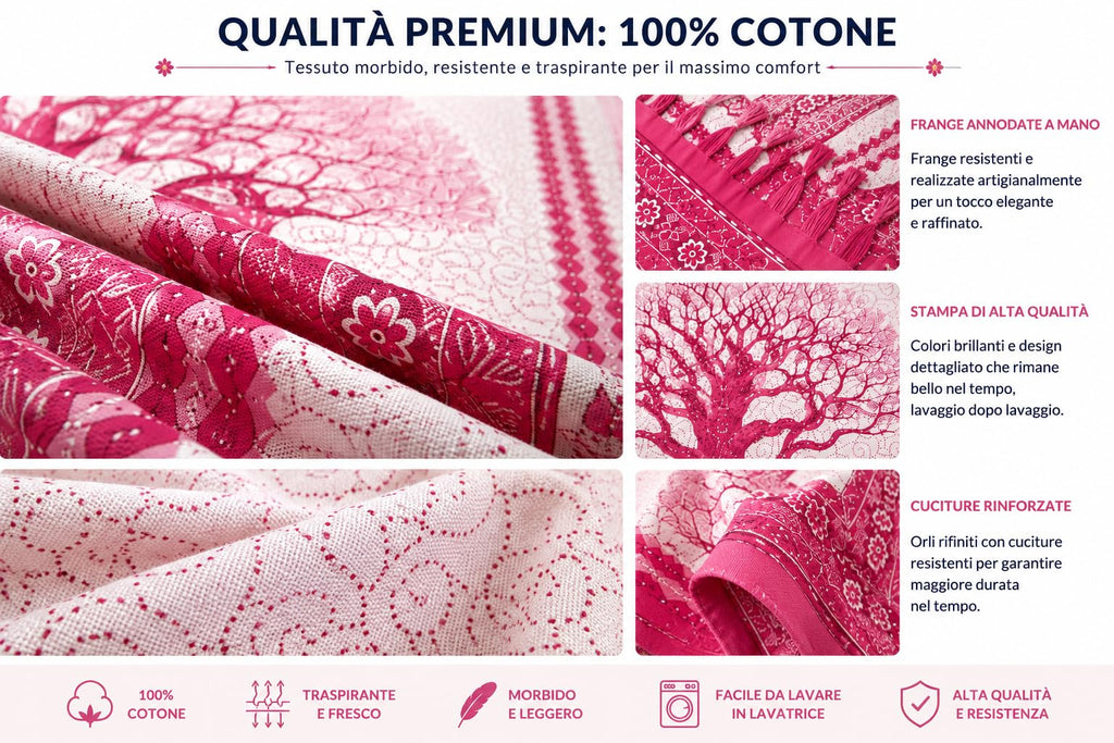 Ali Brothers Telo Mare Grande, cotone 210x230 cm+7cm frange| Telo Spiaggia antisabbia | Asciugamano Mare Fouta, frange e angoli - Pareo Donna Uomo Ragazzi | Pic Nic Beach Towel Coperta, lungo leggero